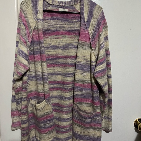 Lucky Brand Purple and Pink Cardigan Sweater - Picture 1 of 4